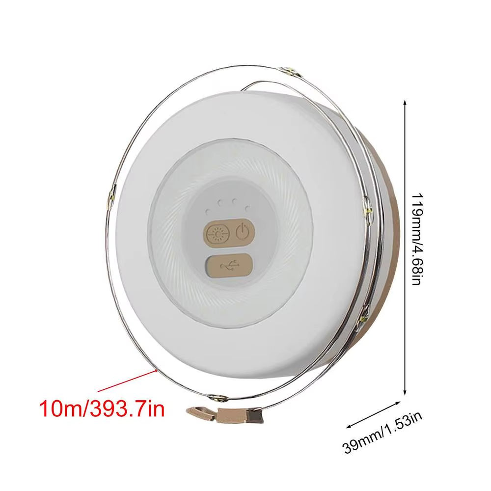 Outdoor Camping String Lights Tent Lights Camping Lights String Adjustable Brightness Rechargeable Camp Lights Camping Accessory