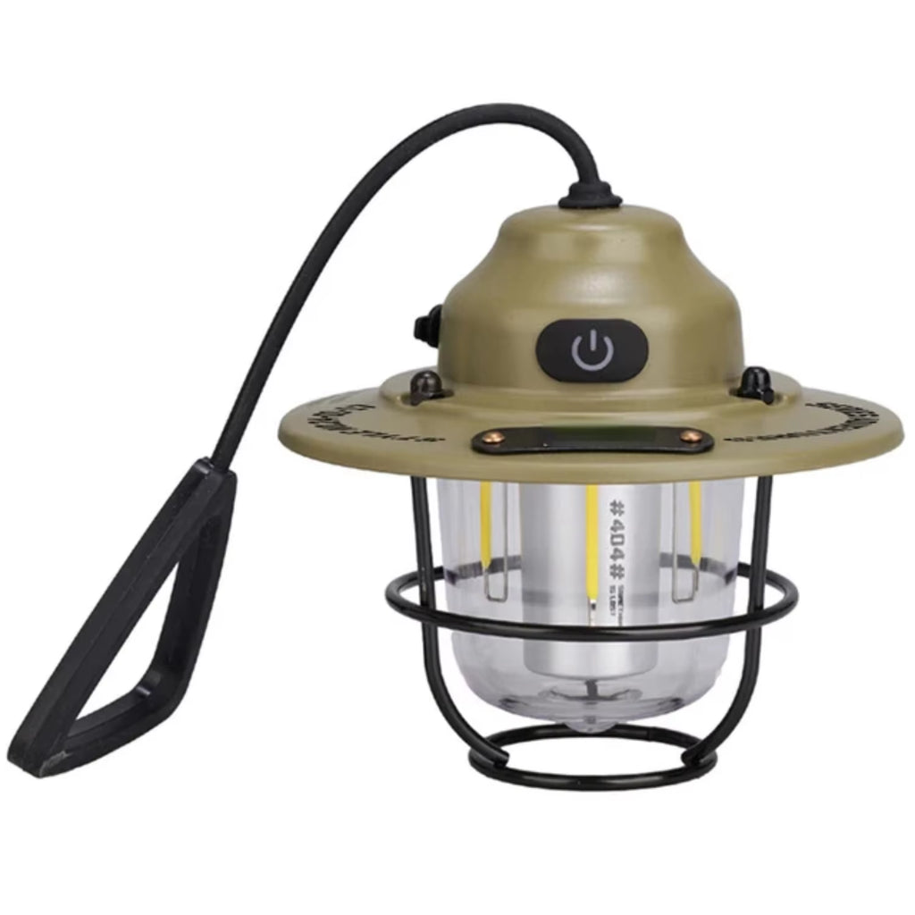 Camping Lantern Dimmable Camping Light Type C Charging Retro Camping Light 4 Light Modes Multifunction Fishing Camping