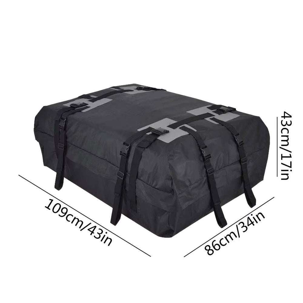 120X51X51Cm Waterproof Car Cargo Roof Bag Waterproof Rooftop Luggage Carrier Black Storage Travel Waterproof SUV Van Security