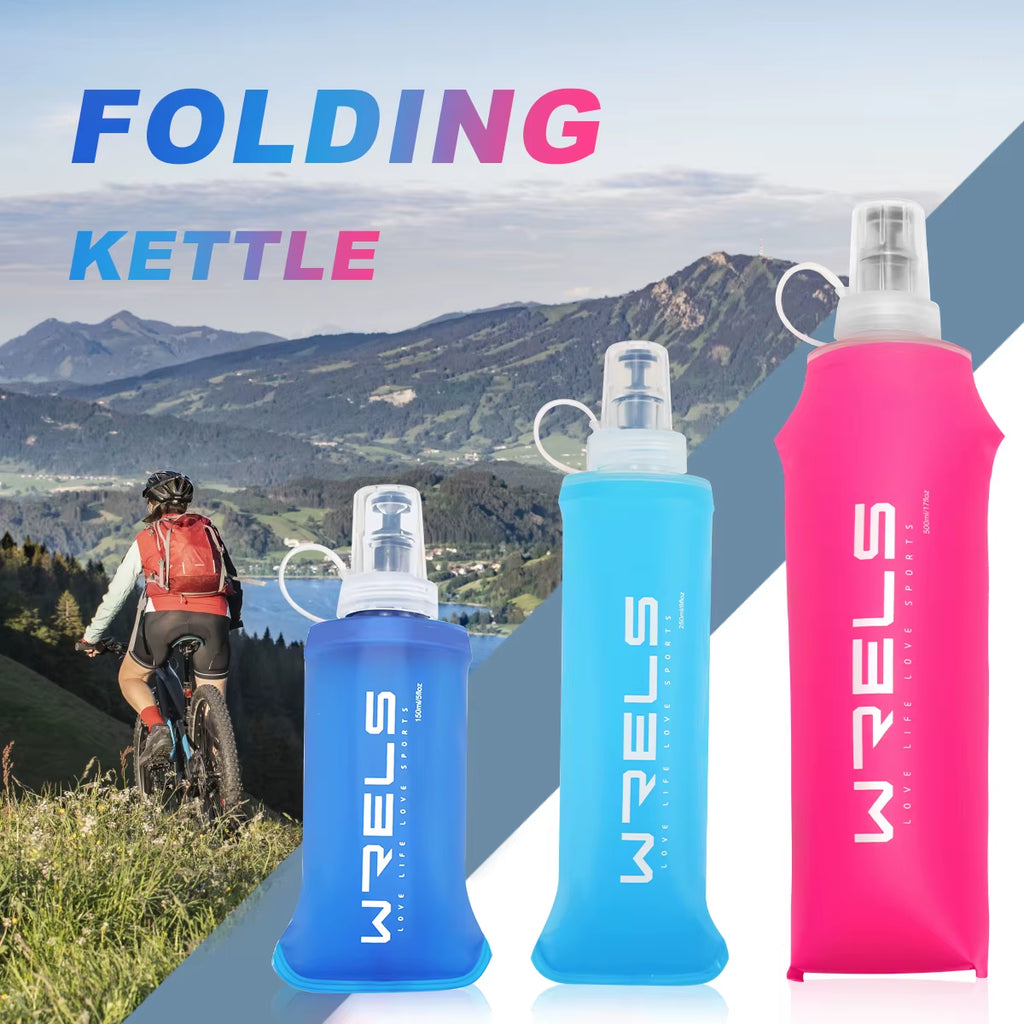 1Pc150Ml/250Ml/500Ml Outdoor Collapsible Silicone Bite Size Water Bottle Running Camping Hiking Travel Convenient Water Bottle