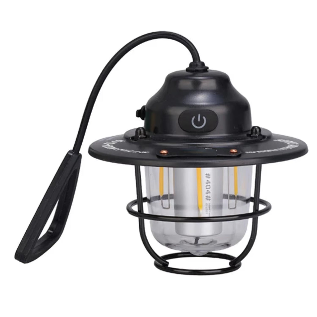 Camping Lantern Dimmable Camping Light Type C Charging Retro Camping Light 4 Light Modes Multifunction Fishing Camping