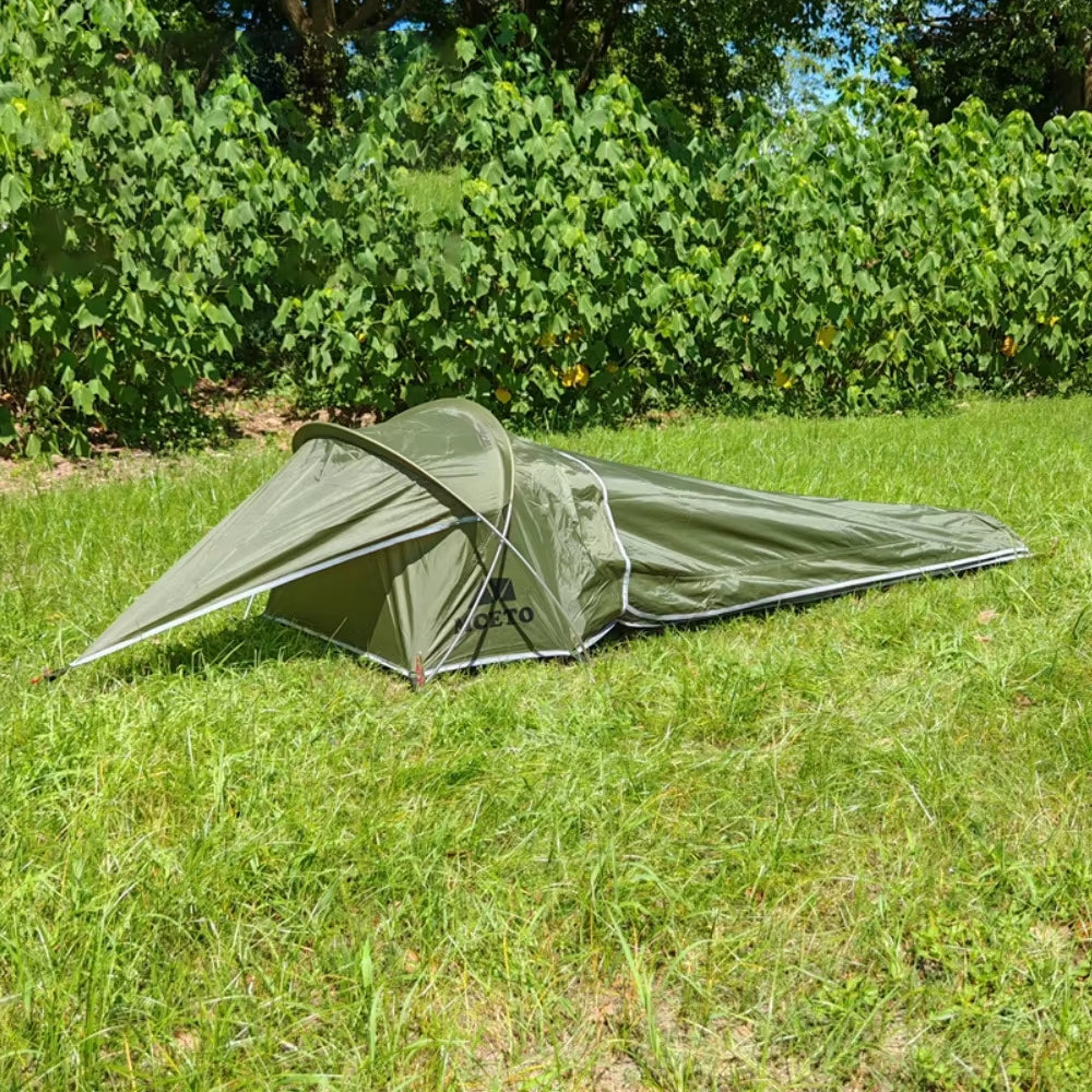 Ultralight Single Person Bivy Tent Waterproof 1 Man Tent for Camping Hiking Backpacking