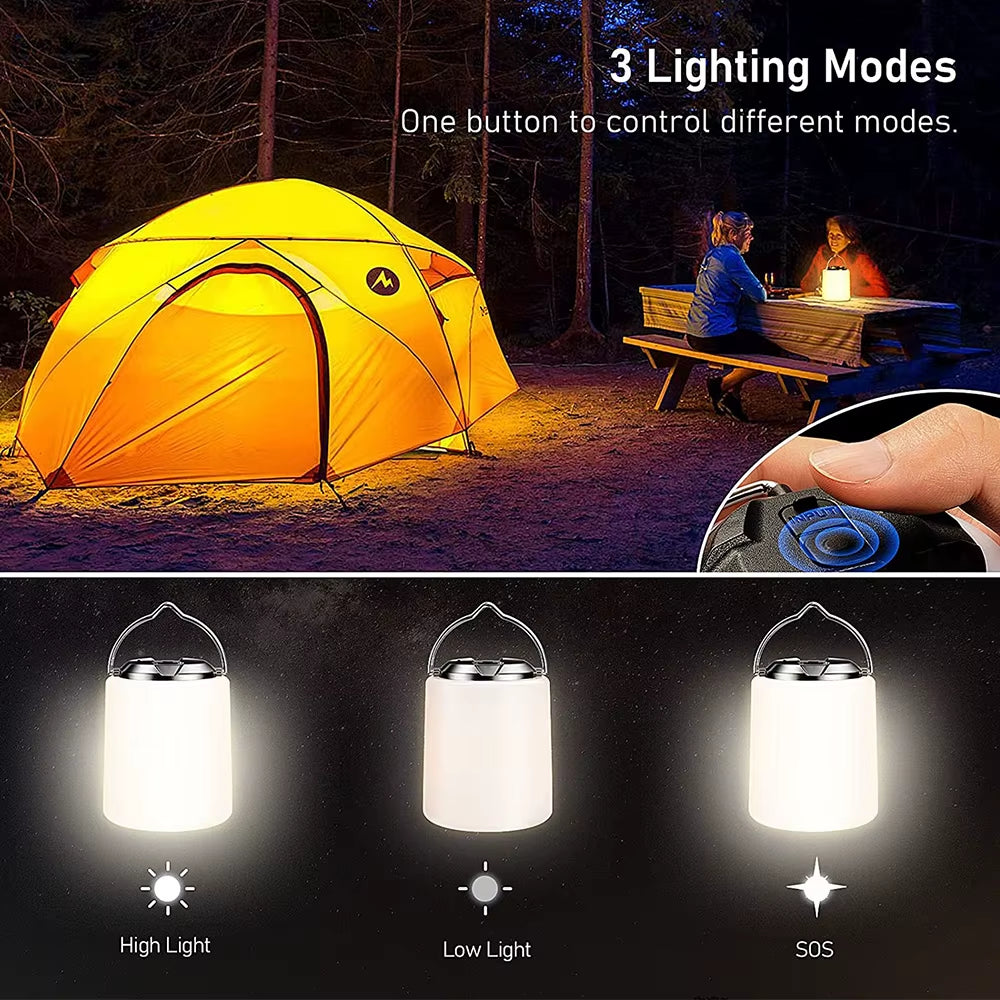 Camping Light Flashlight Rechargeable Camping Light -3000K Warm White Light Emergency Waterproof Lights for Camping Outdoor
