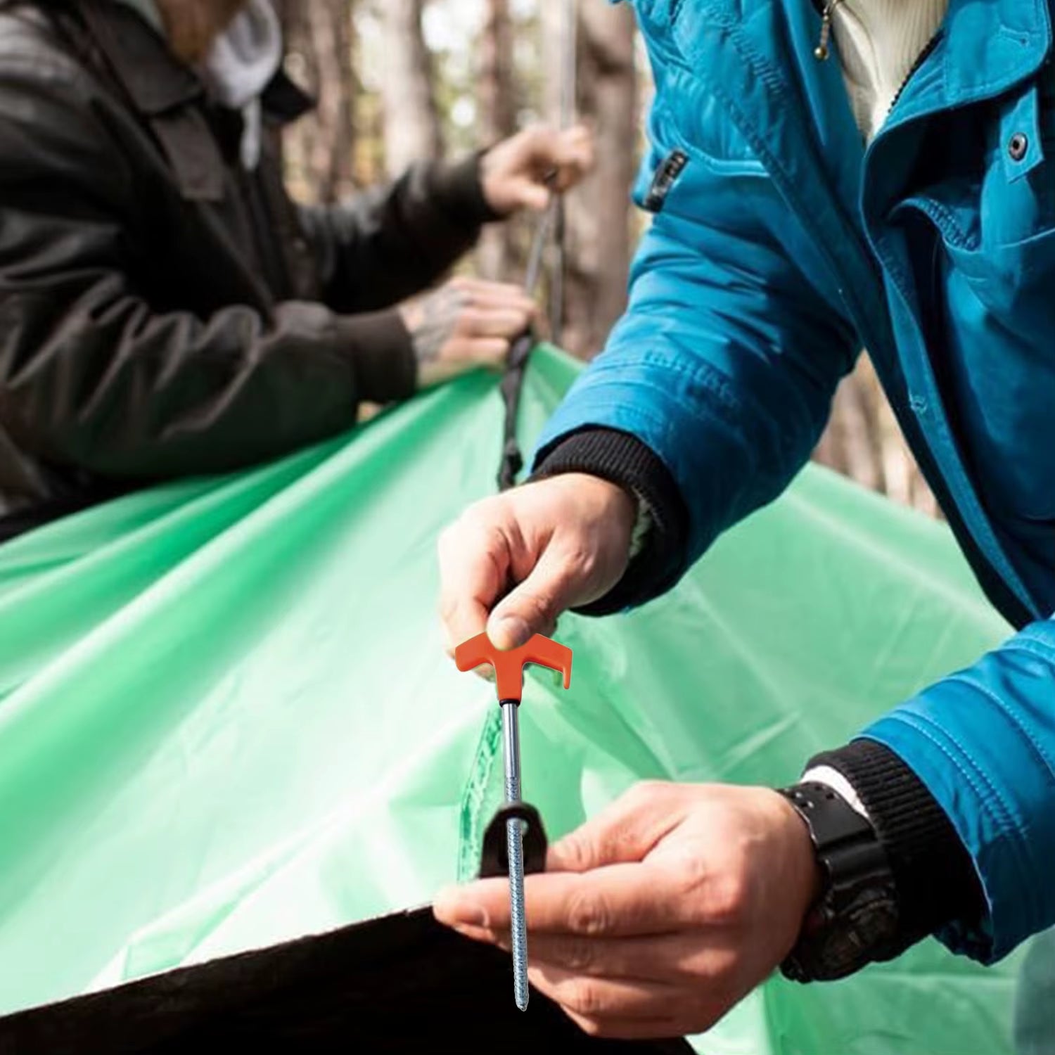 8" Screw in Tent Stakes- Ground Anchors Screw,2024 New Screw in Tent Stakes Heavy Duty Tent Stakes for Outdoor Camping