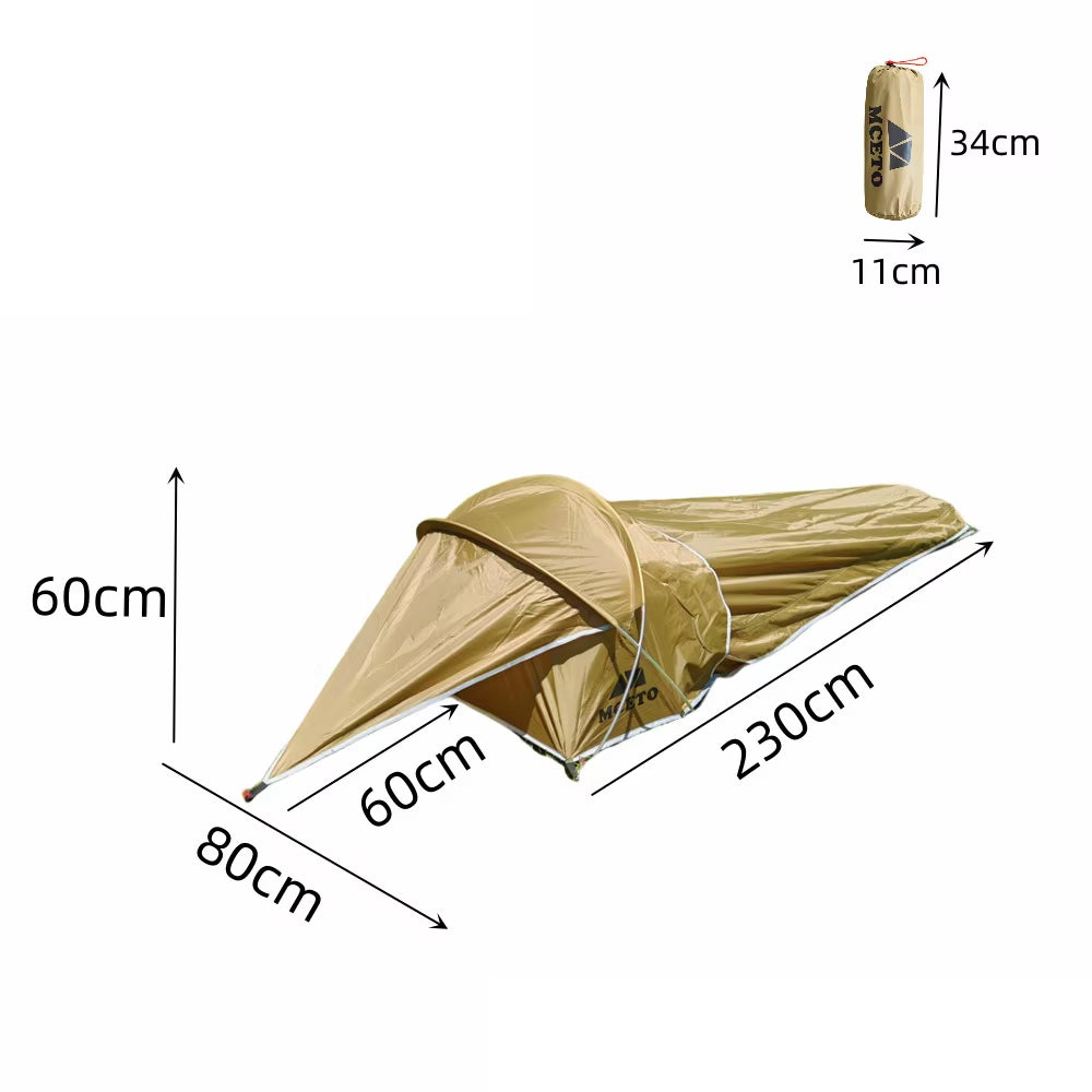 Ultralight Single Person Bivy Tent Waterproof 1 Man Tent for Camping Hiking Backpacking