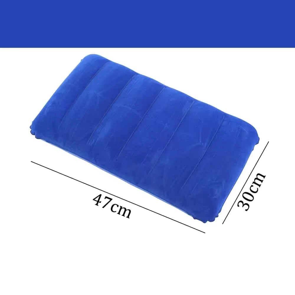 47X30Cm Air Cushion Pillows Outdoor Camping Sleep Cushion Folding Square Lnflatable Pillows Travel Backrest Plane Head Rest Big