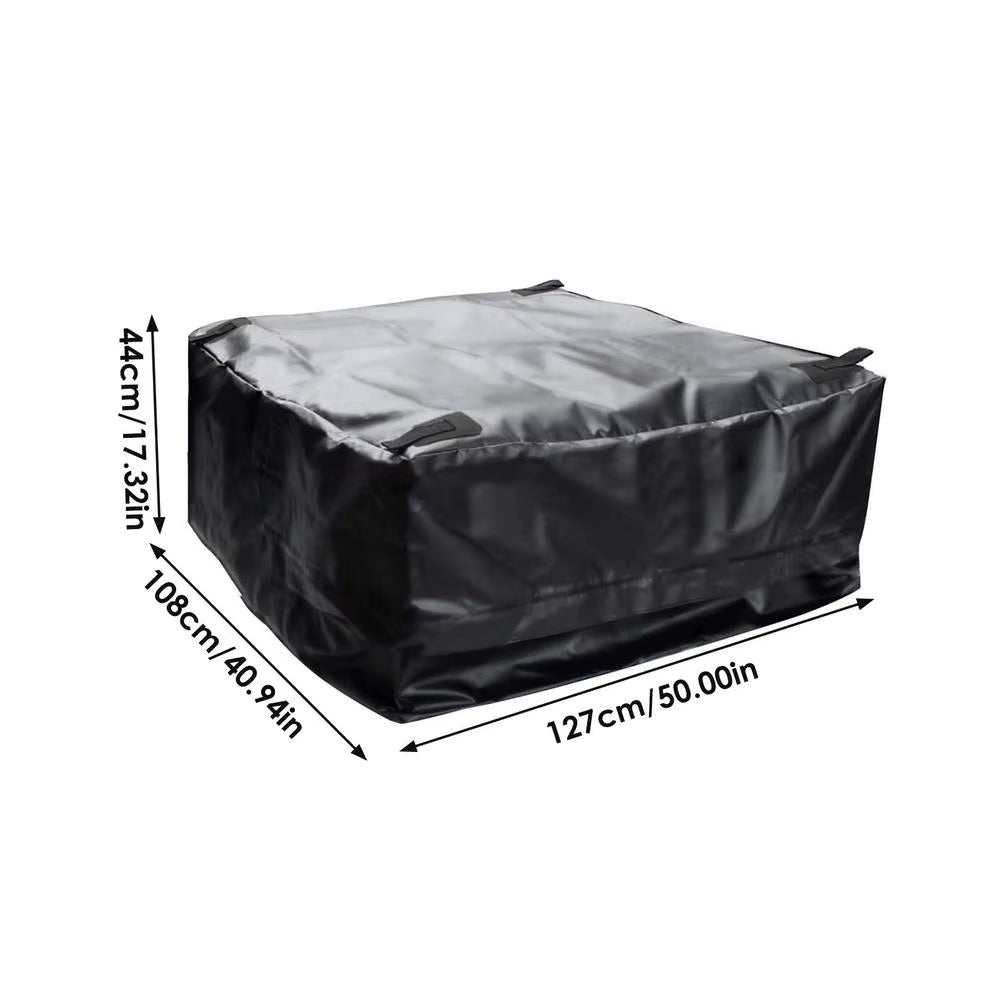 120X51X51Cm Waterproof Car Cargo Roof Bag Waterproof Rooftop Luggage Carrier Black Storage Travel Waterproof SUV Van Security
